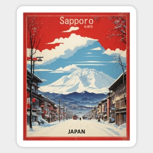 Sapporo Japan Vintage Poster Tourism Sticker